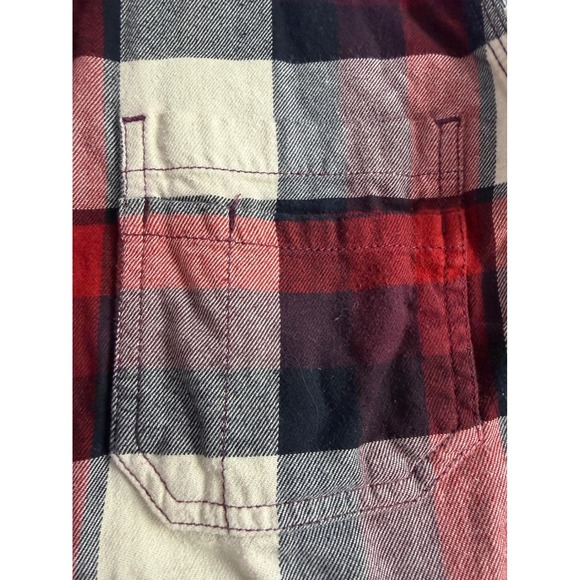 Carhartt Women's Flannel Shirt Shacket Size Medium Red Plaid Fleece Lined - Picture 10 of 10